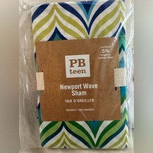 Pottery Barn Teen ~Newport Wave~ STD Pillow Sham - Blue Green WAVES (2 Avail)